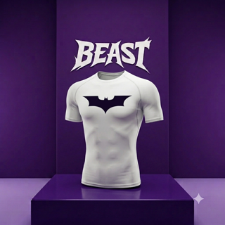 تیشرت استرج سفید بتمن مشکی batman