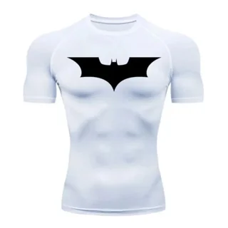 تیشرت استرج سفید بتمن مشکی batman